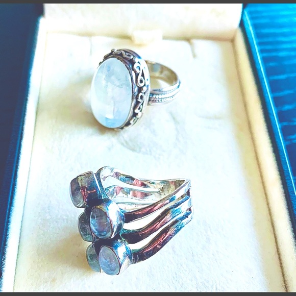 Moon stone Sterling silver ring - Picture 2 of 2